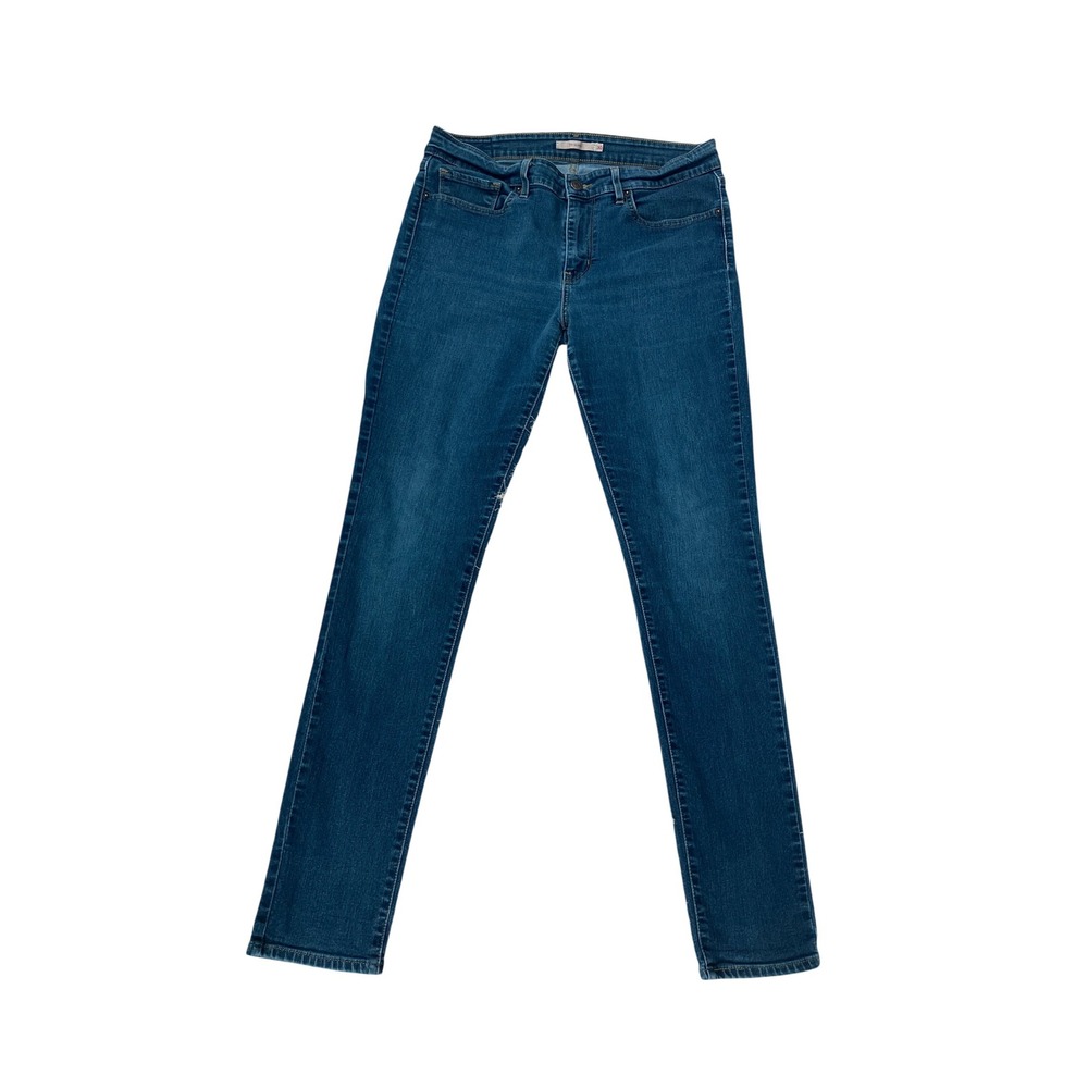 Levis 711 Skinny Jeans Womens 30 Medium Wash Blue Mid Rise Stretch Denim